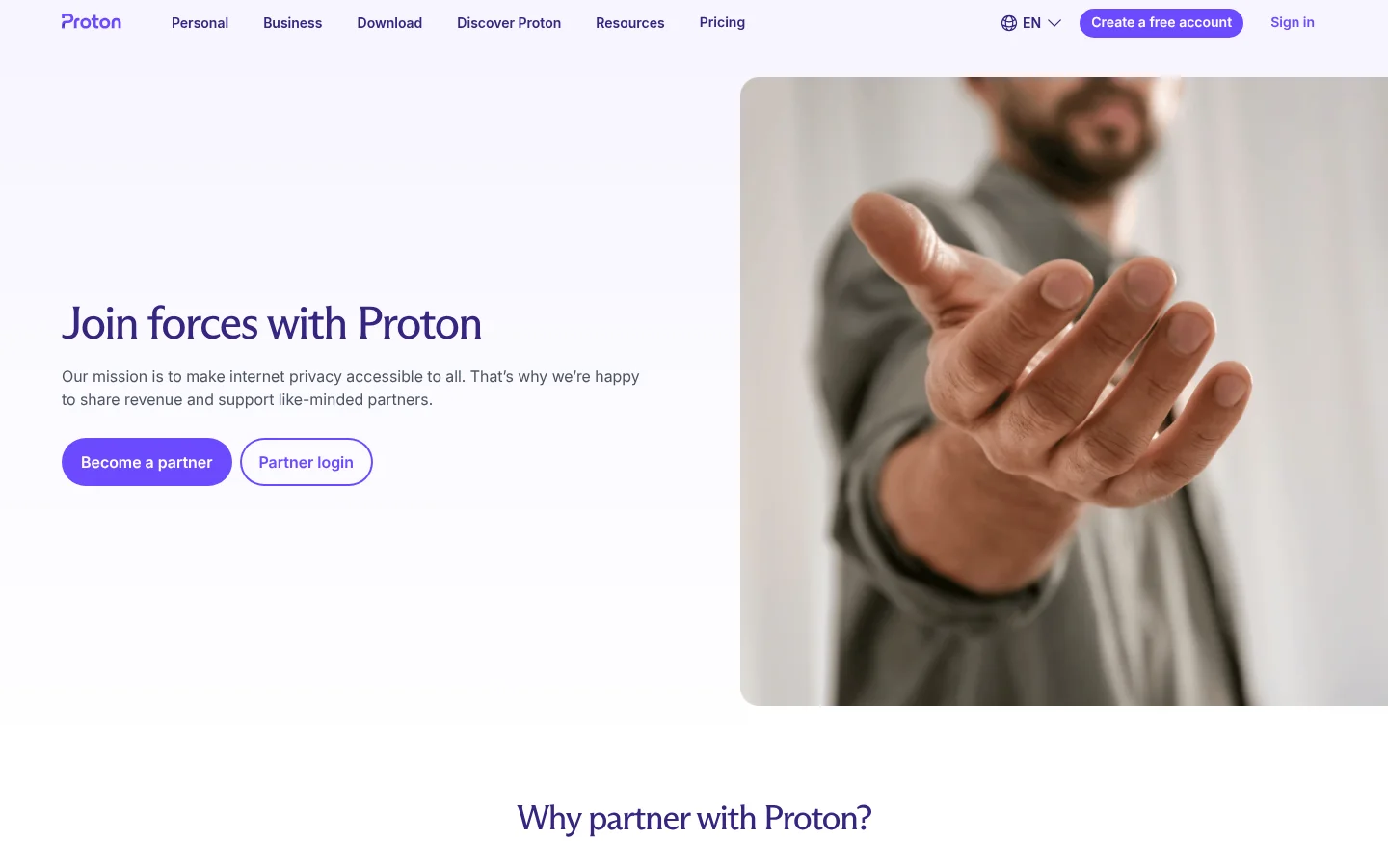 Proton Partners Program page